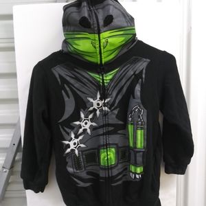 Boys full face cover hooded fleece jacket